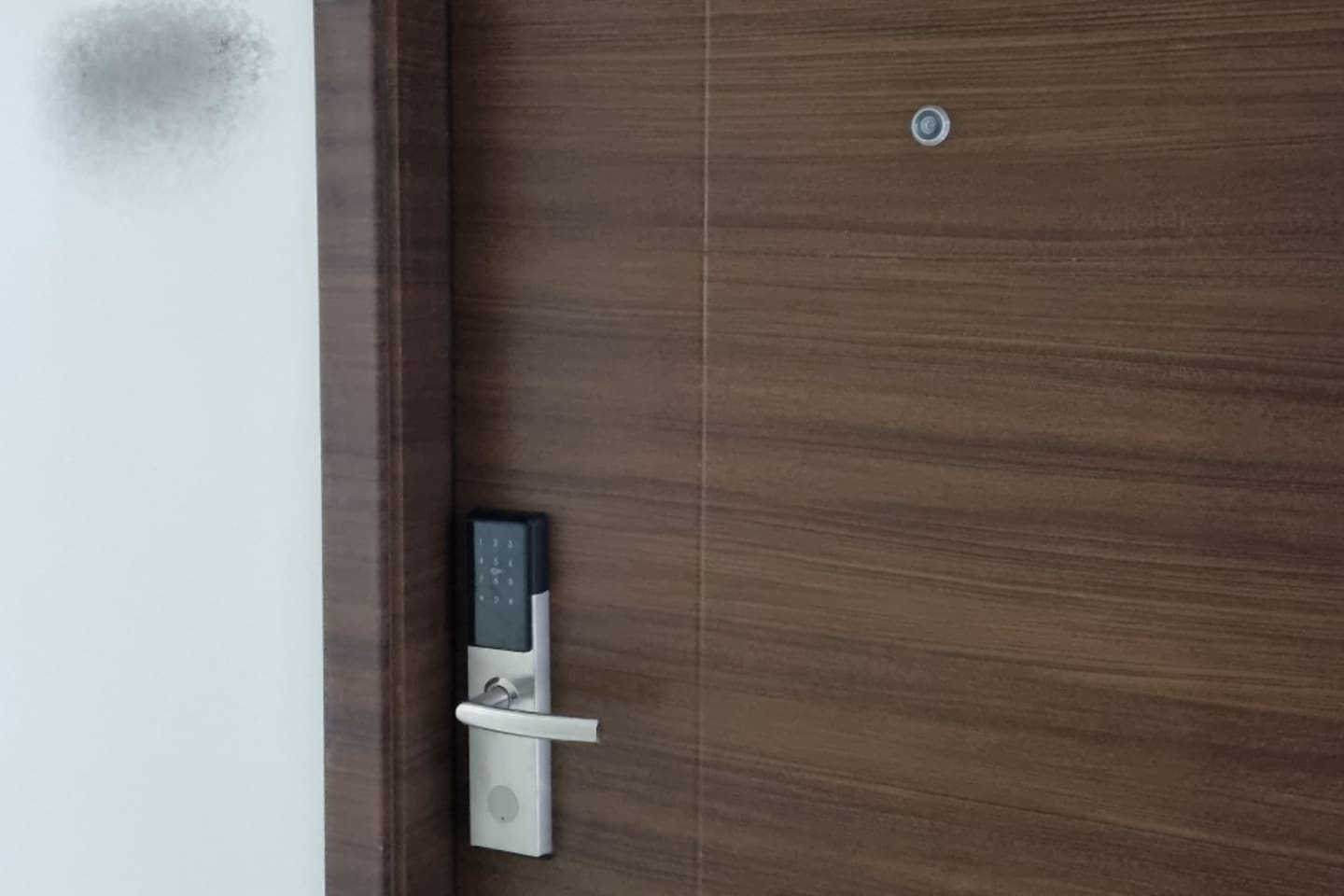 Tap the number area slightly to light the number, then tap the pincode and # to open the lock, if you tap the wrong number, please tap * key to clear and input the pincode again.