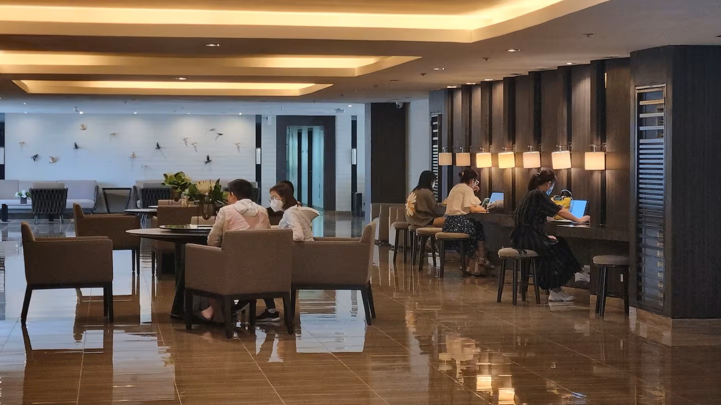 Free shared workspace on the 8th floor with free WIFI